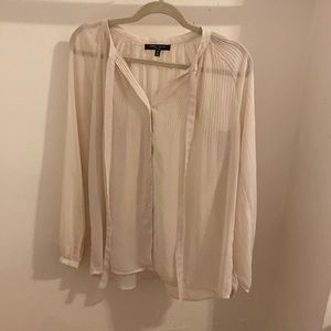 Creme See through Blouse - Size Small